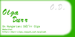 olga durr business card